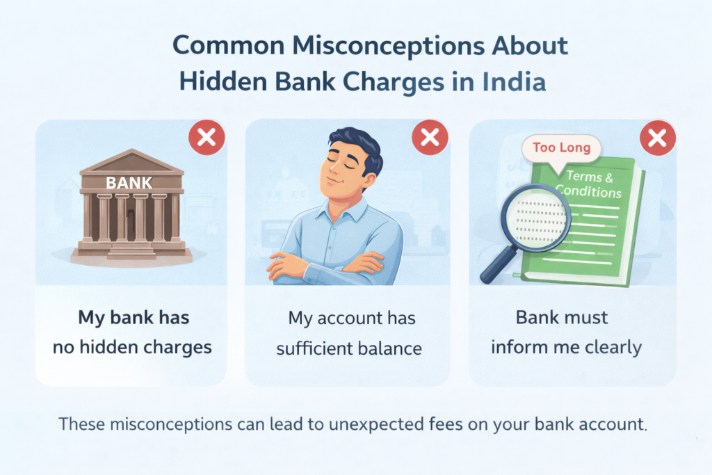 Common misconceptions about hidden bank charges in India that mislead customers
