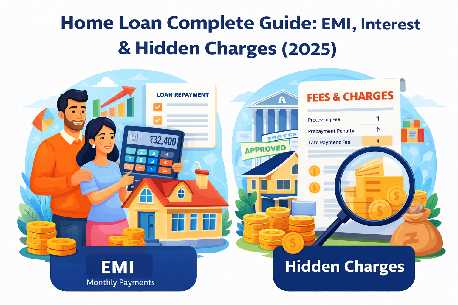 Home Loan Complete Guide: EMI, Interest & Hidden Charges (2025)