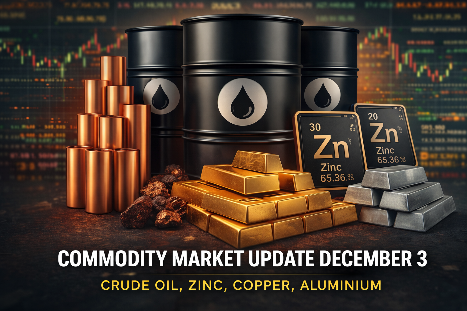 Commodity Market Updates, December 3: Crude oil, Zinc, Copper, Aluminium futures surge