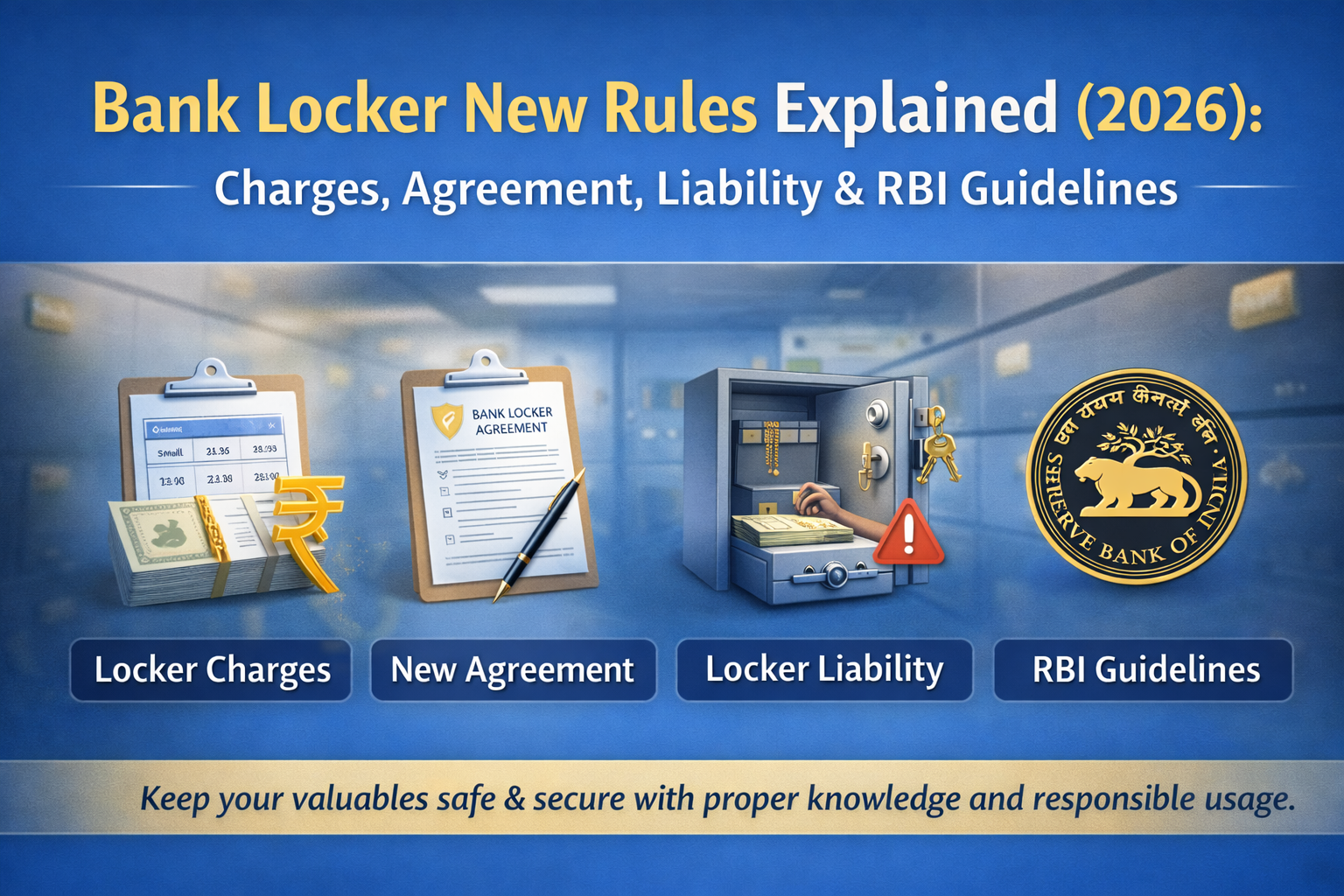 Bank Locker New Rules Explained (2026): Charges, Agreement, Liability & RBI Guidelines