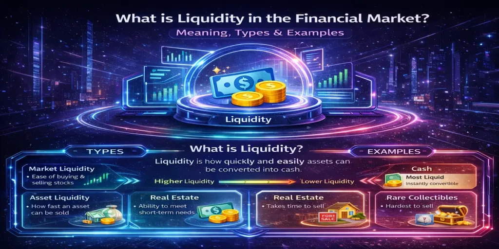 What is liquidity in the financial market explained with meaning, types and examples