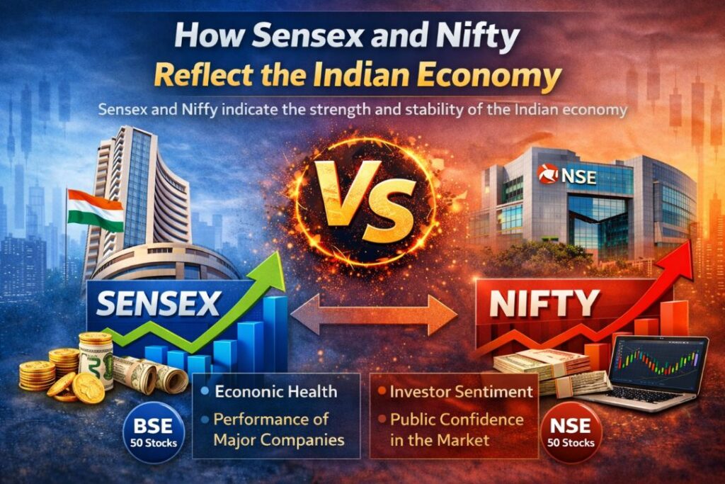 How BSE Sensex and Nifty 50 reflect the Indian economy and market performance.