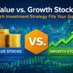 Value vs Growth Stocks comparison showing two different investment strategies for stock market investors